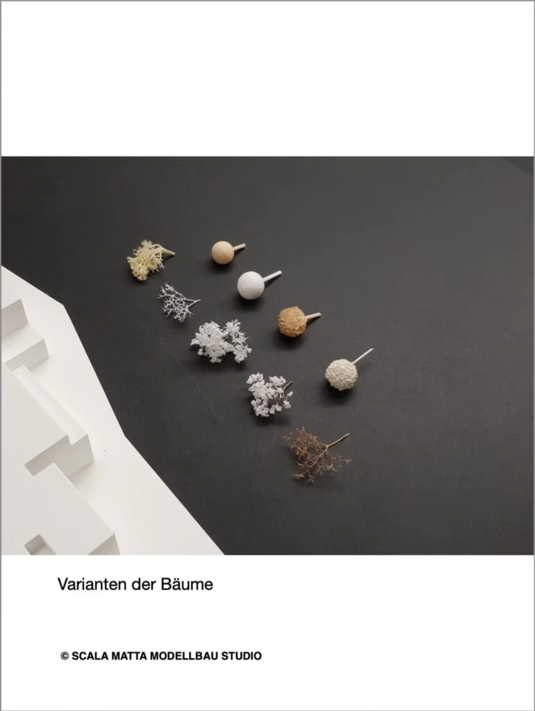 Varianten von Modellbäumen – verschiedene Baumtypen für Architekturmodelle