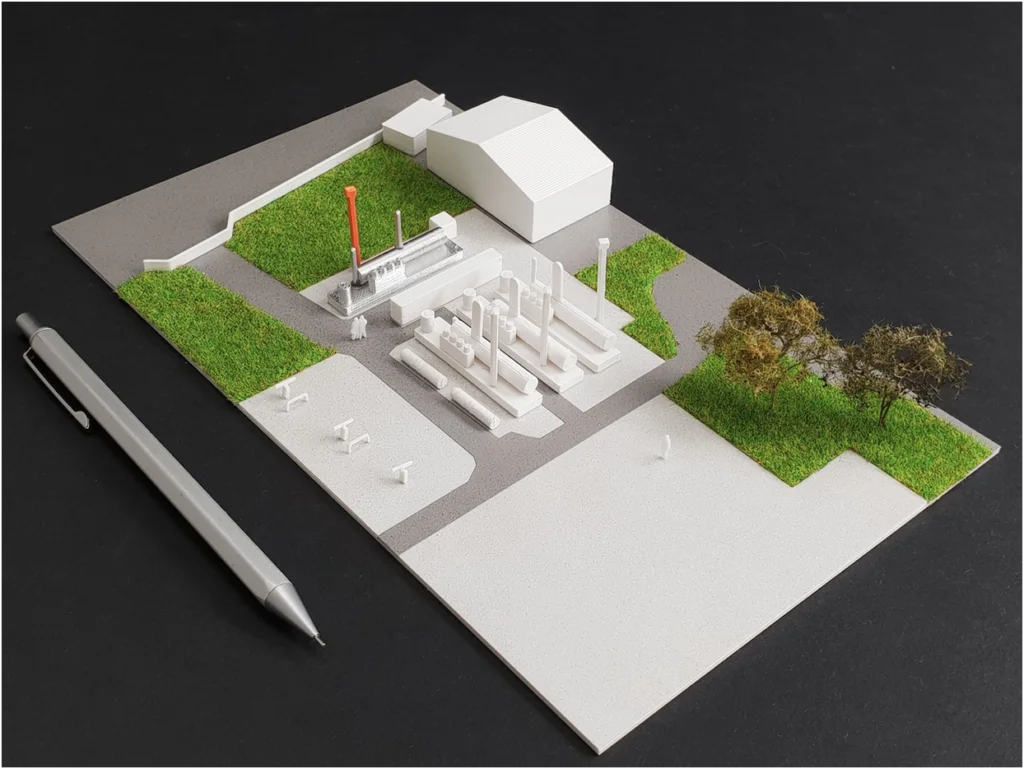 Industriemodell Muster 3D-Druck – Präzision im Detail bei kleinen technischen Strukturen