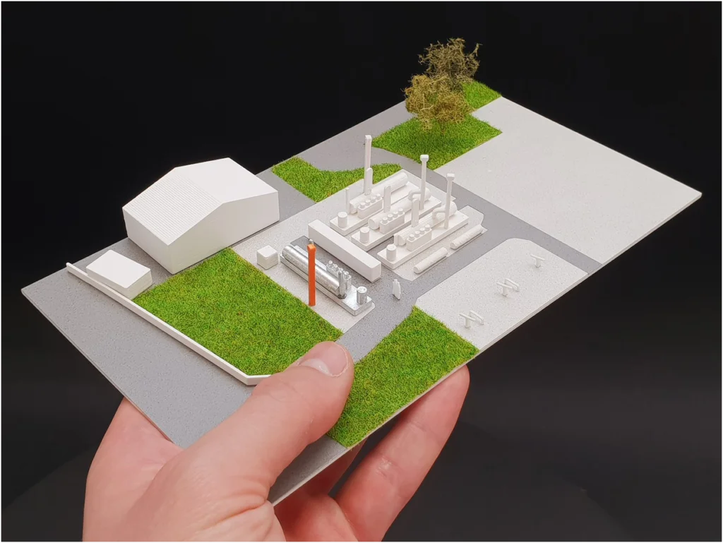 Ein Test für Industriemodell und Druck der kleinen Details im 3D-Druck